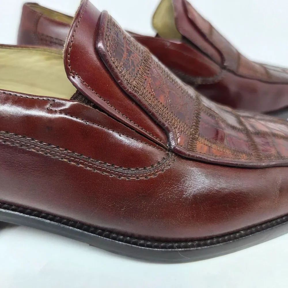 Steve Harvey Exotic Skin Patchwork  Loafer Dress Shoes Men’s Size 11